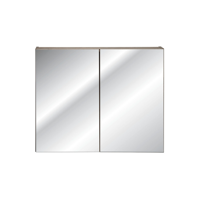 Meuble salle de bain miroir 80cm aspect chêne Santa Fe